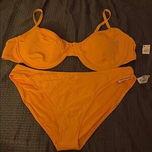 Vibrant Orange Women's Bikini Set